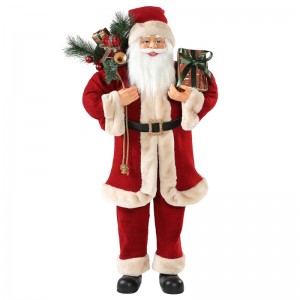 30 ~ 110 cm Boże Narodzenie Santa Claus z prezent torby ornament dekoracji festiwalu wakacyjny kolekcja figurki tradycyjne Xmas