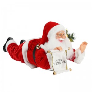 24 cal Christmas Latający animowany Santa Claus z oświetleniem ornament muzyczny dekoracji figurki Kolekcja tradycyjne wakacje